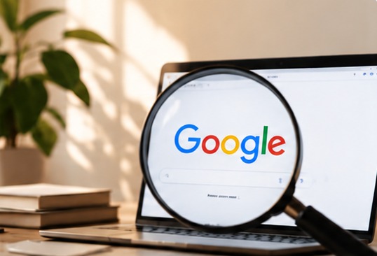 Search optimization workspace illustrating SEO agency research