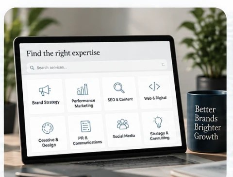 Marketing expertise categories shown on a device